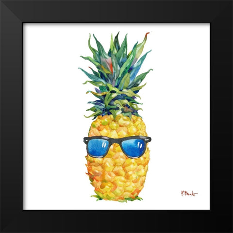 Cool Kona Pineapple III Black Modern Wood Framed Art Print by Brent, Paul
