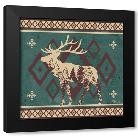 Aztec Lodge II Black Modern Wood Framed Art Print by Brent, Paul