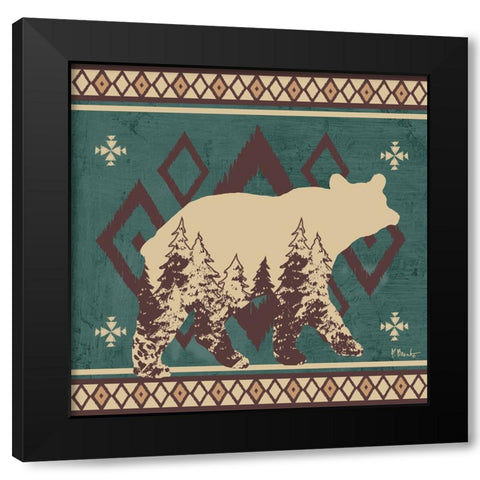 Aztec Lodge III Black Modern Wood Framed Art Print by Brent, Paul