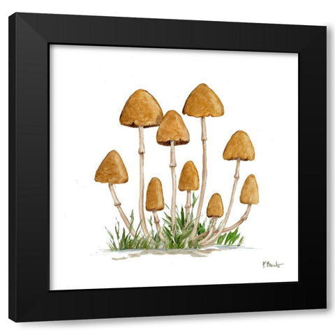 Mushroom Patch III Black Modern Wood Framed Art Print by Brent, Paul