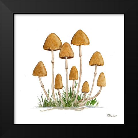 Mushroom Patch III Black Modern Wood Framed Art Print by Brent, Paul