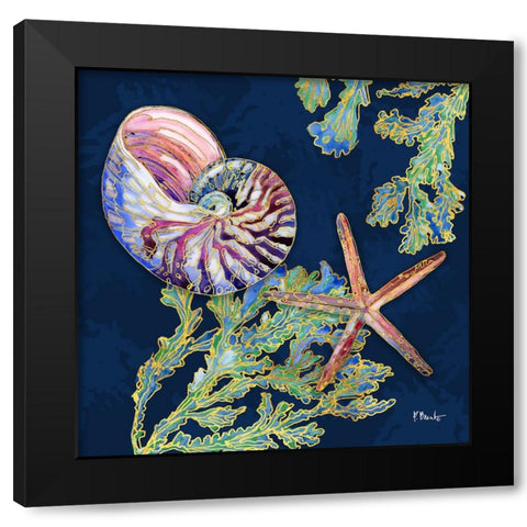 Spectrum Shells I Black Modern Wood Framed Art Print with Double Matting by Brent, Paul