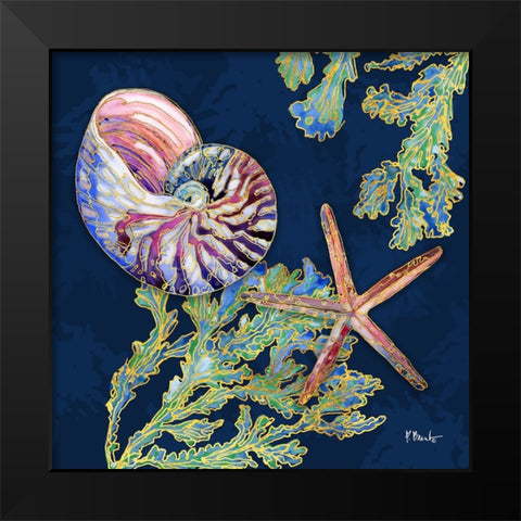Spectrum Shells I Black Modern Wood Framed Art Print by Brent, Paul