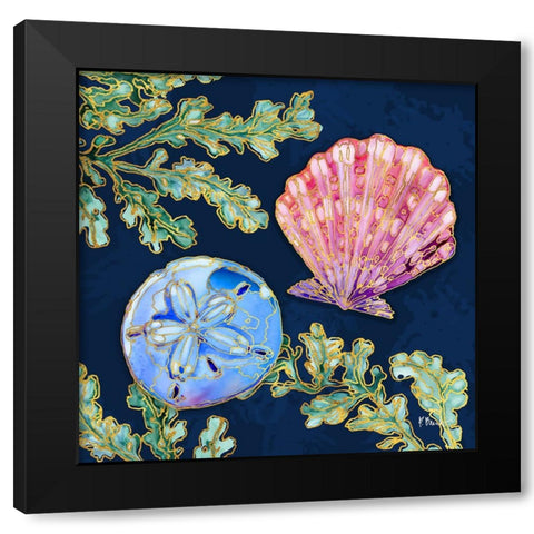 Spectrum Shells II Black Modern Wood Framed Art Print with Double Matting by Brent, Paul
