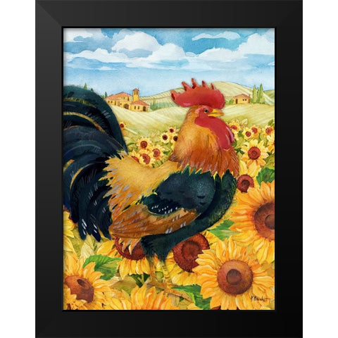 Sunflower Roost Vertical Black Modern Wood Framed Art Print by Brent, Paul