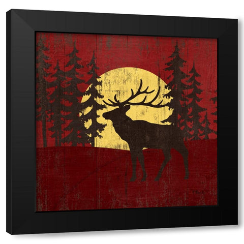 Moonlight Lodge I Black Modern Wood Framed Art Print by Brent, Paul