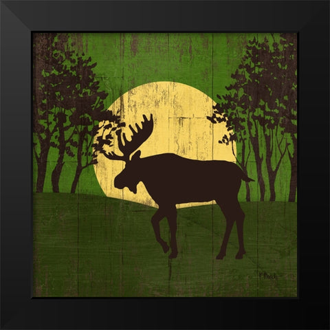 Moonlight Lodge III Black Modern Wood Framed Art Print by Brent, Paul