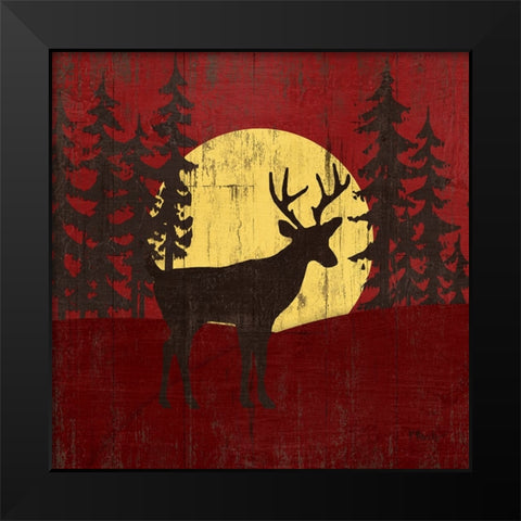 Moonlight Lodge IV Black Modern Wood Framed Art Print by Brent, Paul