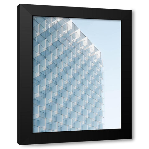 Abstract 10 Black Modern Wood Framed Art Print with Double Matting by Lee, Rachel