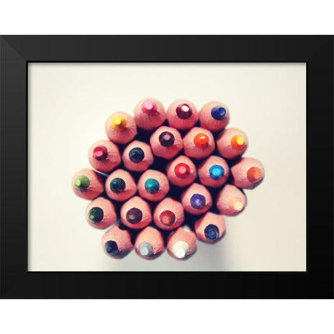 Abstract 17 Black Modern Wood Framed Art Print by Lee, Rachel