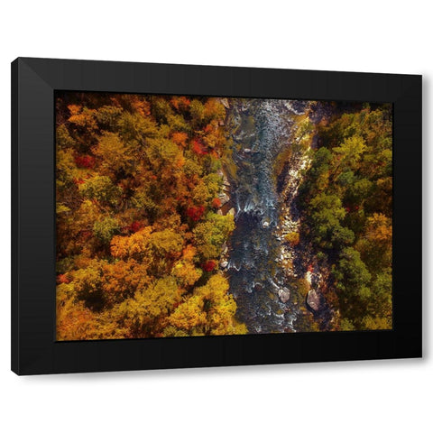 Aerial 14 Black Modern Wood Framed Art Print by Lee, Rachel