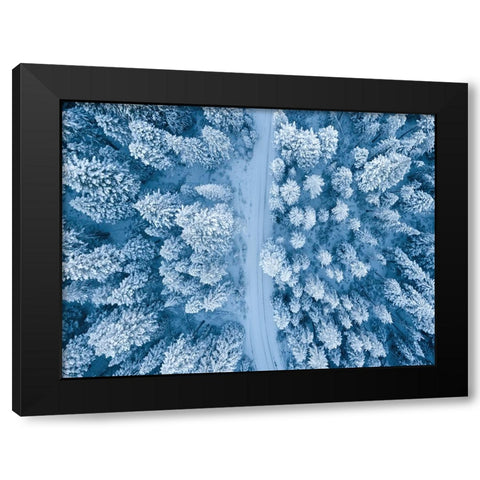 Aerial 16 Black Modern Wood Framed Art Print by Lee, Rachel