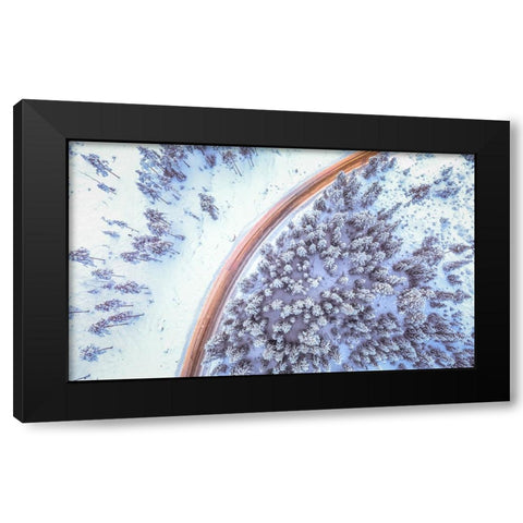 Aerial 6 Black Modern Wood Framed Art Print with Double Matting by Lee, Rachel