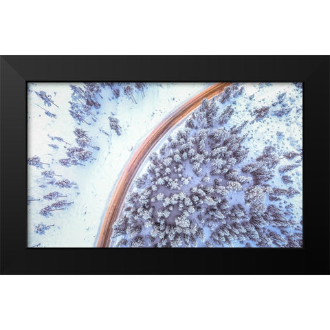 Aerial 6 Black Modern Wood Framed Art Print by Lee, Rachel