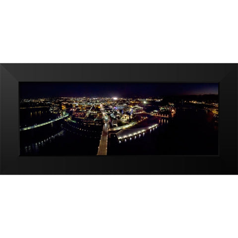 Aerial 9 Black Modern Wood Framed Art Print by Lee, Rachel