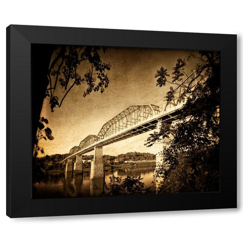 Afternoon Walnut Black Modern Wood Framed Art Print by Lee, Rachel