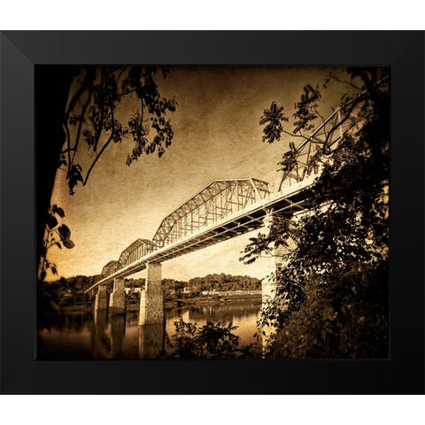 Afternoon Walnut Black Modern Wood Framed Art Print by Lee, Rachel