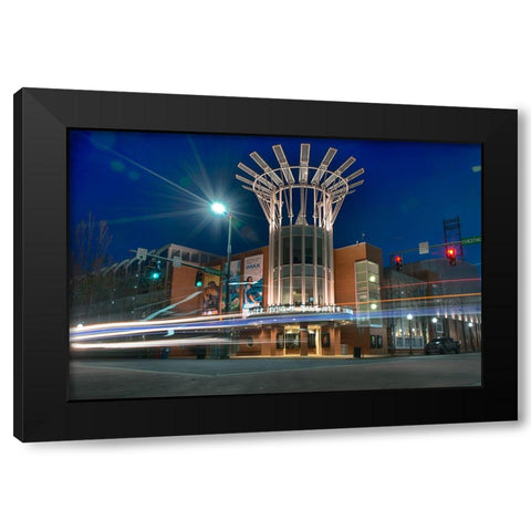 Aquarium Blur Black Modern Wood Framed Art Print by Lee, Rachel