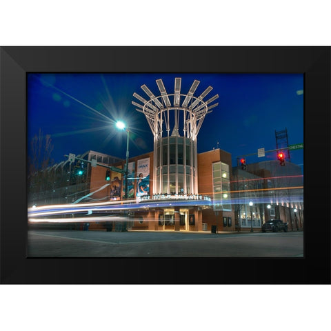 Aquarium Blur Black Modern Wood Framed Art Print by Lee, Rachel