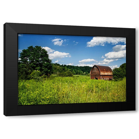 Barn 2 Black Modern Wood Framed Art Print with Double Matting by Lee, Rachel