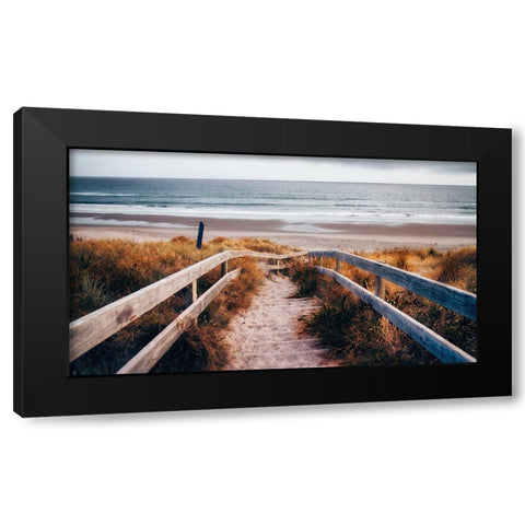 Beach 2 Black Modern Wood Framed Art Print with Double Matting by Lee, Rachel