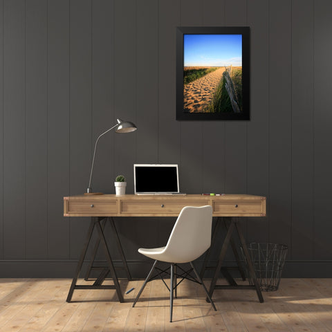 Beach 20 Black Modern Wood Framed Art Print by Lee, Rachel