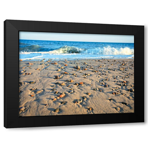 Beach 21 Black Modern Wood Framed Art Print with Double Matting by Lee, Rachel