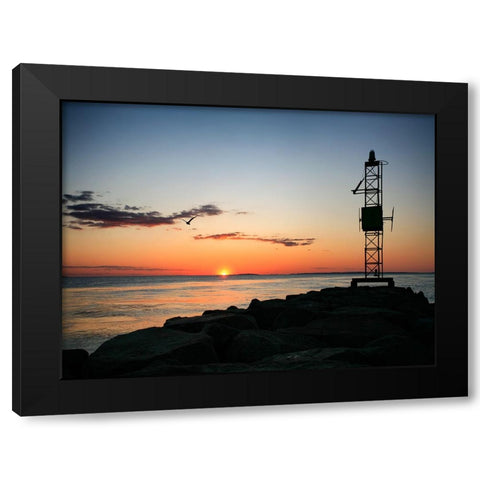 Beach 22 Black Modern Wood Framed Art Print by Lee, Rachel