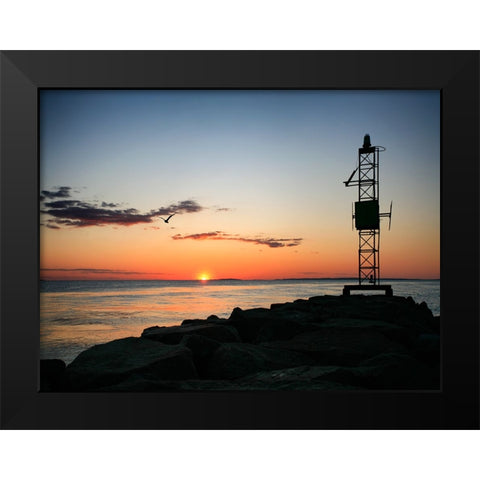 Beach 22 Black Modern Wood Framed Art Print by Lee, Rachel