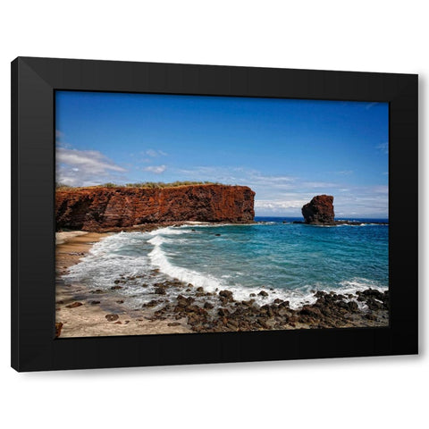 Beach 23 Black Modern Wood Framed Art Print with Double Matting by Lee, Rachel