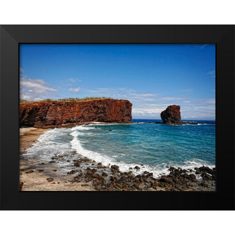 Beach 23 Black Modern Wood Framed Art Print by Lee, Rachel