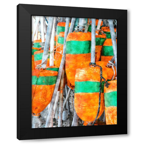 Beach 25 Black Modern Wood Framed Art Print by Lee, Rachel