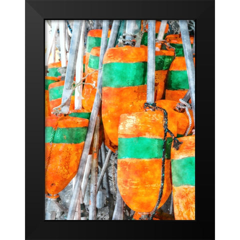 Beach 25 Black Modern Wood Framed Art Print by Lee, Rachel