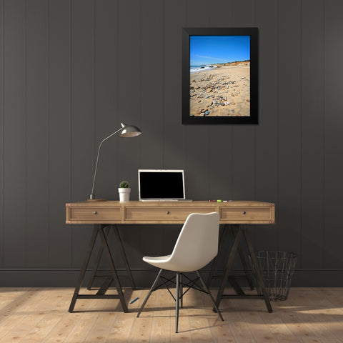 Beach 26 Black Modern Wood Framed Art Print by Lee, Rachel