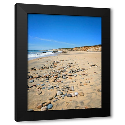 Beach 26 Black Modern Wood Framed Art Print with Double Matting by Lee, Rachel