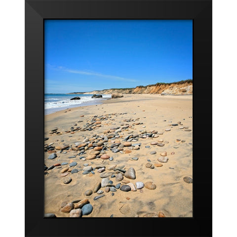 Beach 26 Black Modern Wood Framed Art Print by Lee, Rachel