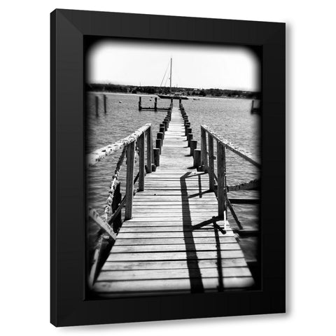 Beach 28 BW Holga Black Modern Wood Framed Art Print by Lee, Rachel