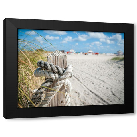 Beach 4 Black Modern Wood Framed Art Print with Double Matting by Lee, Rachel