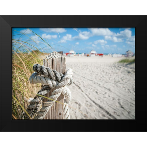 Beach 4 Black Modern Wood Framed Art Print by Lee, Rachel