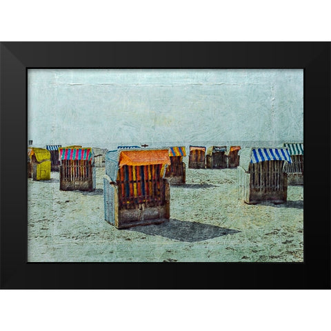 Beach 6 Painted Black Modern Wood Framed Art Print by Lee, Rachel