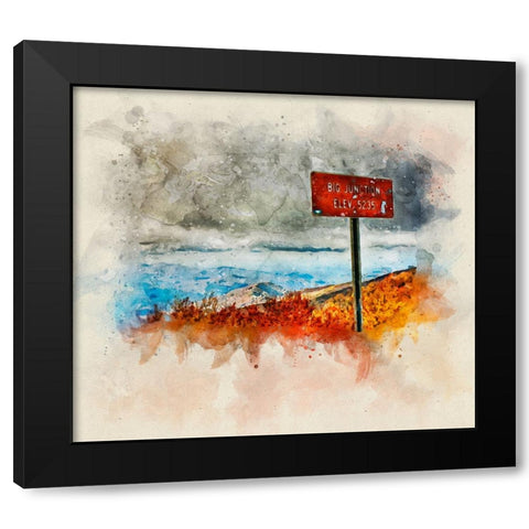 Big Junction Watercolor Black Modern Wood Framed Art Print by Lee, Rachel