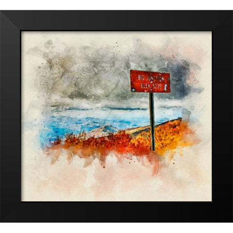 Big Junction Watercolor Black Modern Wood Framed Art Print by Lee, Rachel