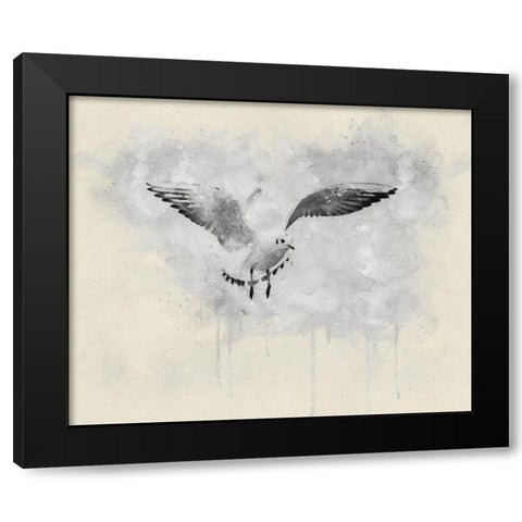 Bird 14 Watercolor Black Modern Wood Framed Art Print with Double Matting by Lee, Rachel