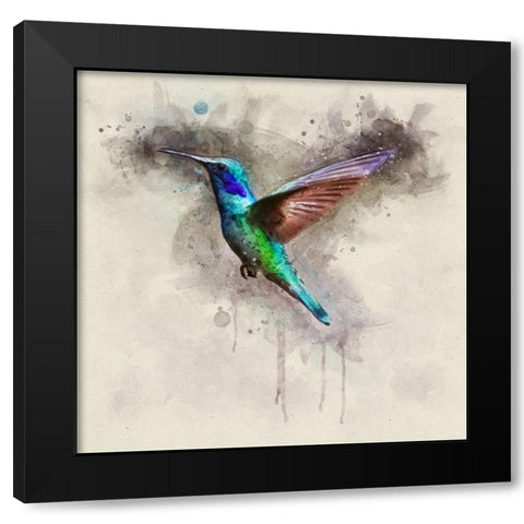 Bird 48 Watercolor Black Modern Wood Framed Art Print by Lee, Rachel