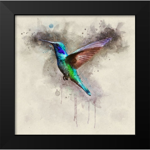 Bird 48 Watercolor Black Modern Wood Framed Art Print by Lee, Rachel