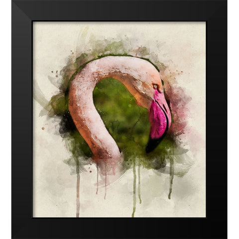 Bird 51 Watercolor Black Modern Wood Framed Art Print by Lee, Rachel