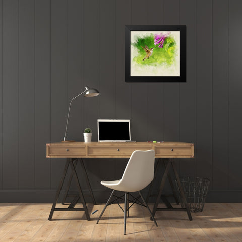 Bird 7 Watercolor Black Modern Wood Framed Art Print by Lee, Rachel