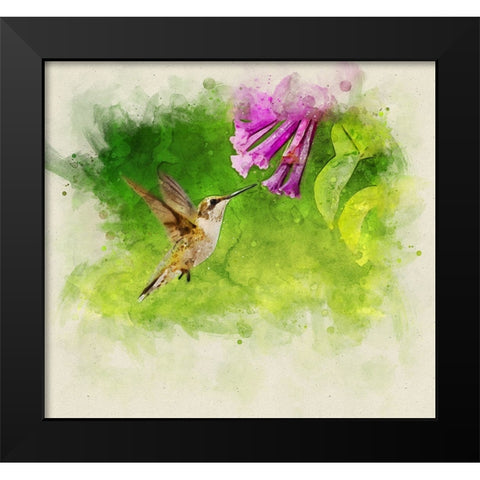 Bird 7 Watercolor Black Modern Wood Framed Art Print by Lee, Rachel