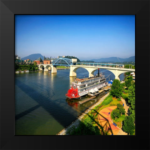 Bridge To Lookout Color Black Modern Wood Framed Art Print by Lee, Rachel