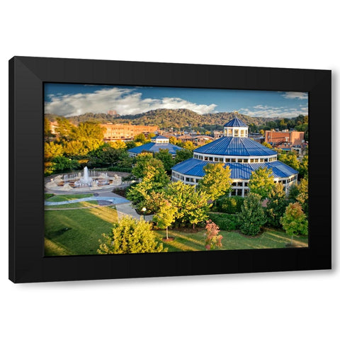 Carousel Black Modern Wood Framed Art Print by Lee, Rachel
